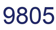 Número 9805 imagen azul