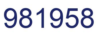 Number 981958 blue image