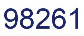 Number 98261 blue image