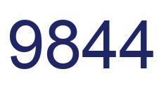 Number 9844 blue image