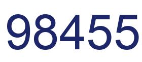 Number 98455 blue image