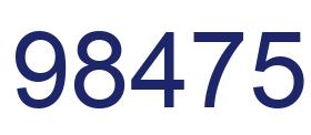 Número 98475 imagen azul