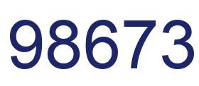 Number 98673 blue image