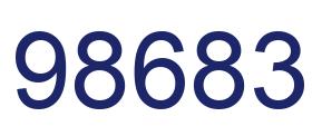 Number 98683 blue image