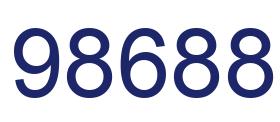 Number 98688 blue image