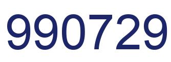 Number 990729 blue image