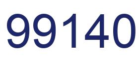 Number 99140 blue image