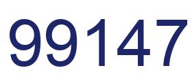 Number 99147 blue image
