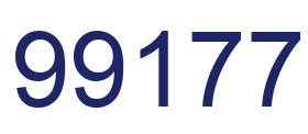 Number 99177 blue image