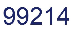 Número 99214 imagen azul