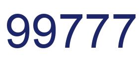 Number 99777 blue image
