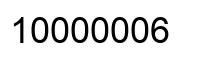 Number 10000006 black image