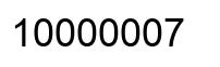 Number 10000007 black image