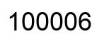 Number 100006 black image