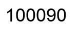 Number 100090 black image