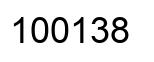Number 100138 black image