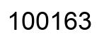 Number 100163 black image