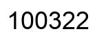 Number 100322 black image