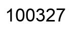 Number 100327 black image