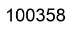 Number 100358 black image