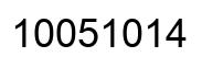 Number 10051014 black image