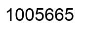 Number 1005665 black image