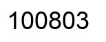 Number 100803 black image