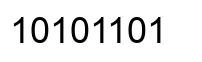 Number 10101101 black image