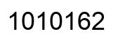 Number 1010162 black image