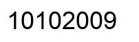 Number 10102009 black image
