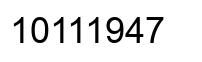 Número 10111947 imagen negro