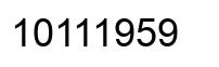 Número 10111959 imagen negro