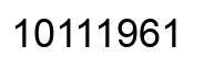 Número 10111961 imagen negro