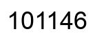Number 101146 black image