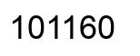 Number 101160 black image