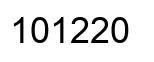 Number 101220 black image