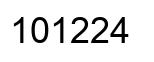 Number 101224 black image