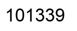 Number 101339 black image