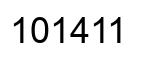 Number 101411 black image