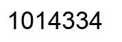 Number 1014334 black image