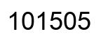 Number 101505 black image