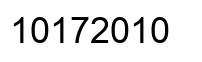 Number 10172010 black image