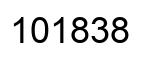 Number 101838 black image