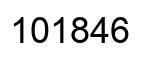 Number 101846 black image