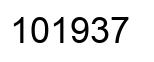 Number 101937 black image