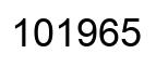 Number 101965 black image