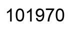Number 101970 black image