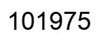 Number 101975 black image
