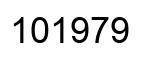 Number 101979 black image