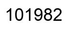 Número 101982 imagen negro